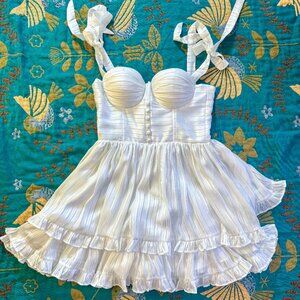 White Cottagecore Dress by Adeirlina (XS) Never Worn.